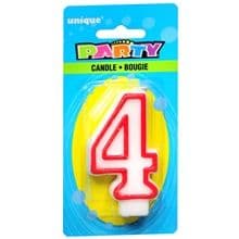 Number Four 4 Birthday Cake Candle
