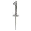 Number One Diamante on Stem