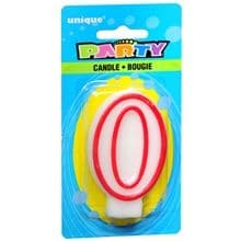 Number Zero 0 Birthday Cake Candle