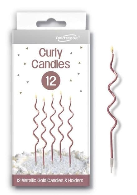 Oaktree Curly Rose Gold Candles