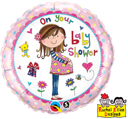 On Your Baby Shower Foil Helium Balloon By Rachel Ellen