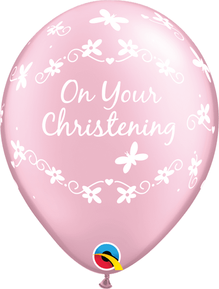On Your Christening Pink Balloons