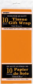 Orange Tissue Paper 10 Sheet Pack
