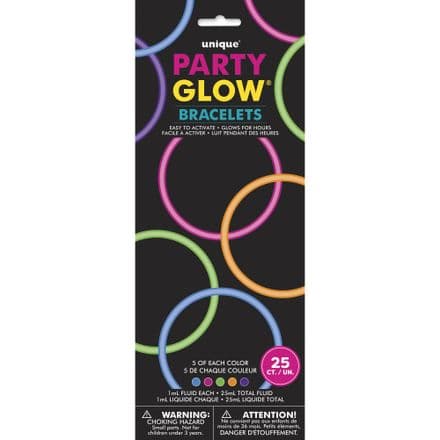 Party Glow Bracelets 25 Pack