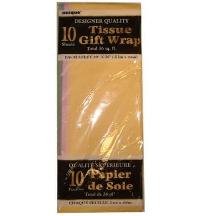 Pastel Colour Mix Tissue Paper 10 Sheet Pack