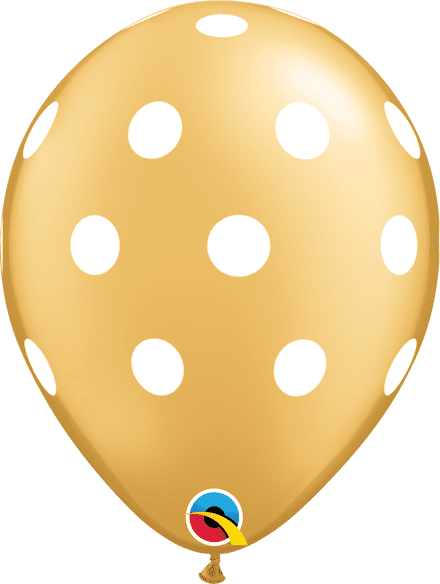 Pearl Gold Polka Dot Latex Balloons