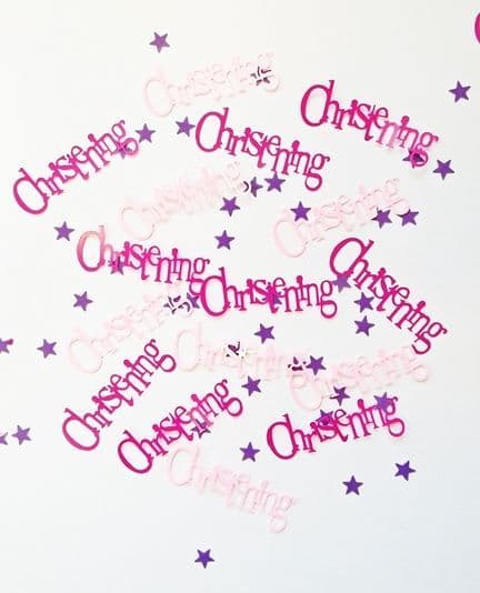 Pink Christening Confetti