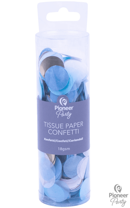 Pioneer Party Blue/Gold Tissue Confetti 18g