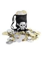 Pirate Coin Bag And Coins