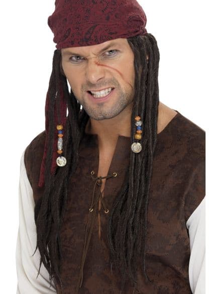 Pirate Dreadlocks Wig with Headscarf