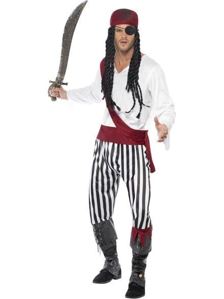 Pirate Man Striped Costume