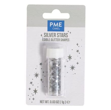 PME Edible Silver Star Glitter