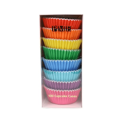 PME Rainbow Foiled Baking Cases 100's