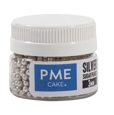PME Sugar Pearls - Silver 3mm 25g