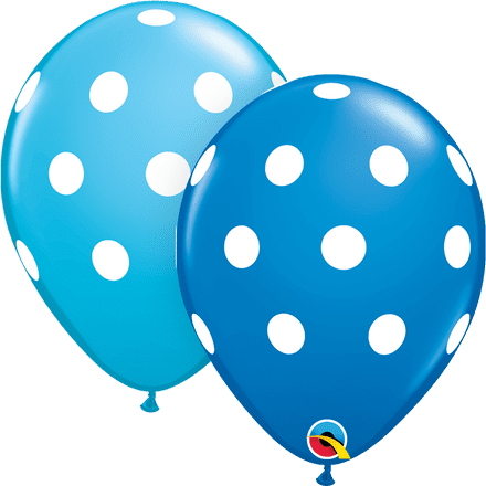Polka Dot Blue Balloons