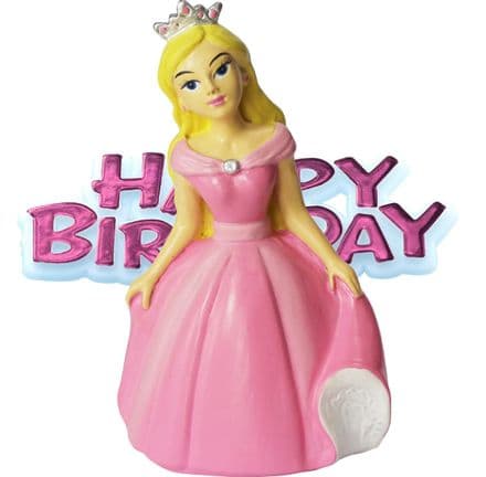 Princess Resin Topper with Happy Birthday Motto