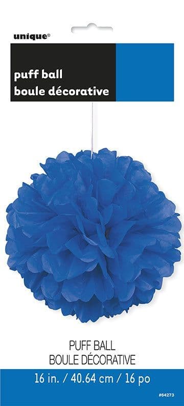 Puff Ball Decoration In Blue
