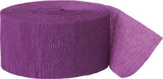 Purple Crepe Paper Streamer Roll 81ft