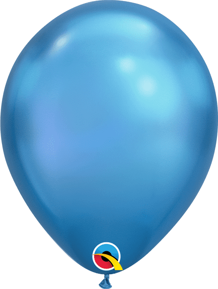 Qualatex Chrome Blue Latex Balloon Uninflated