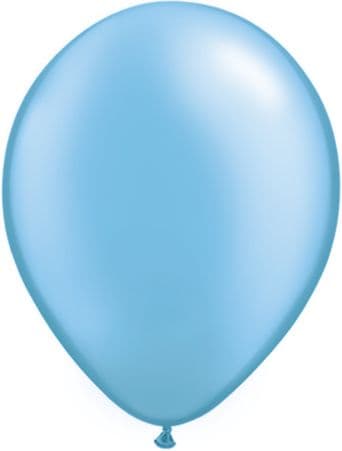 Qualatex Pearl Azure Blue Balloon Uninflated