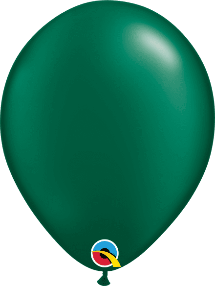 Qualatex Pearl Forest Green Balloon Uninflated