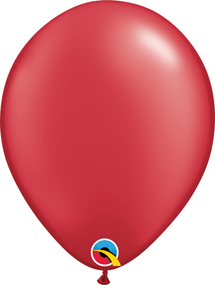 Qualatex Pearl Ruby Red Balloon Uninflated