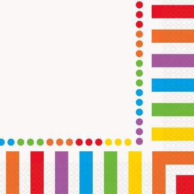 Rainbow Paper Party Napkins