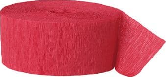 Red Crepe Paper Streamer Roll 81ft