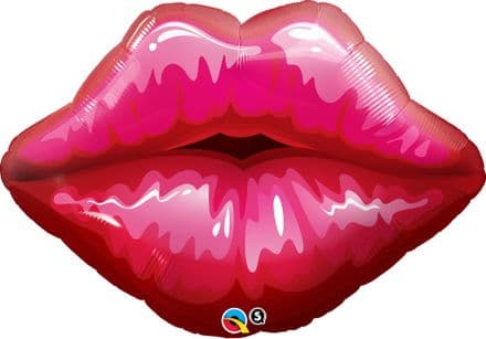 Red Kissy Lips Super Shape Foil Balloon