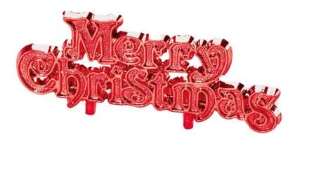 Red Merry Christmas Cake Topper