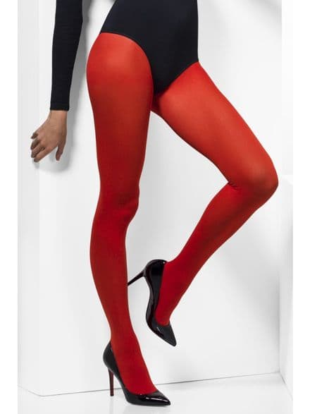 Red Opaque Tights