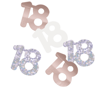 Rose Gold Glitz '18' Party Confetti 14g