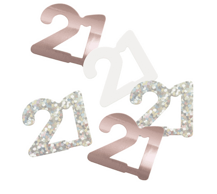 Rose Gold Glitz '21' Party Confetti 14g