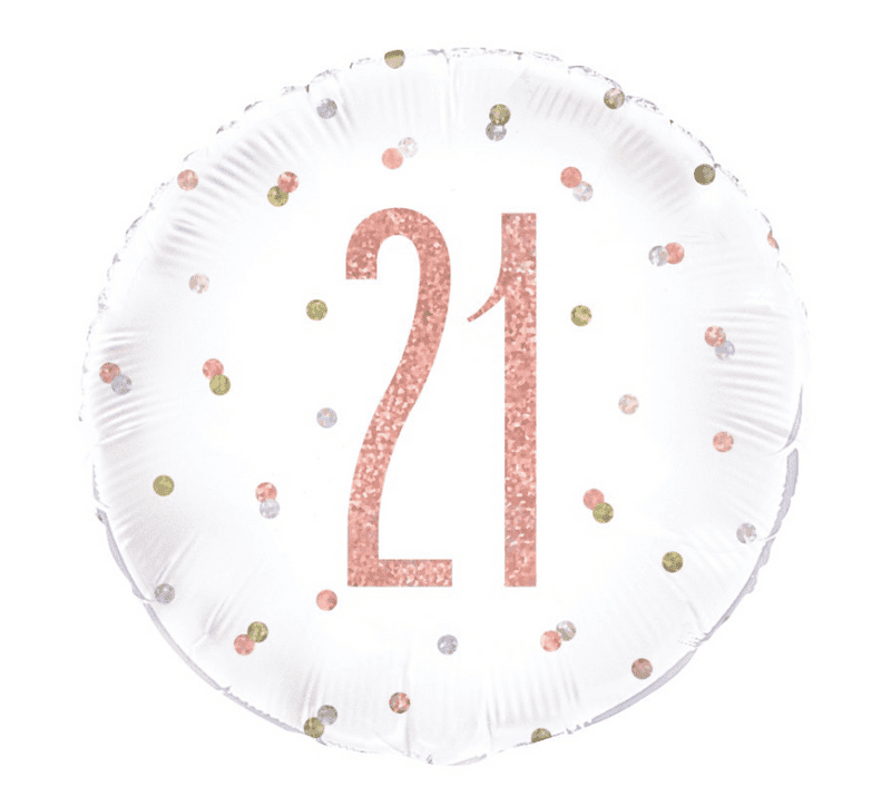 Rose Gold Glitz '21st' Foil Balloon