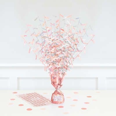 Rose Gold Glitz Balloon Weight Table Centrepiece