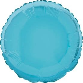 Round Baby Blue Foil Helium Balloon