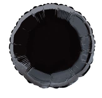 Round Black Foil Helium Balloon