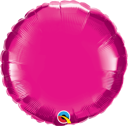 Round Hot Pink Foil Helium Balloon