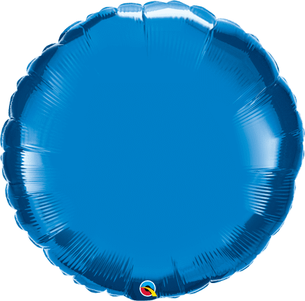 Round Royal Blue Foil Helium Balloon