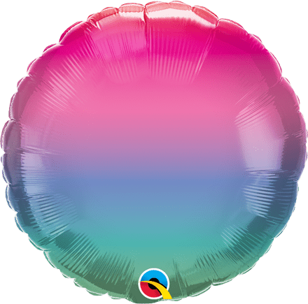 Round Shaped Jewel Ombre Foil Helium Balloon