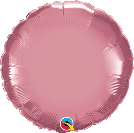 Round Shaped Mauve Chrome Foil Helium Balloon