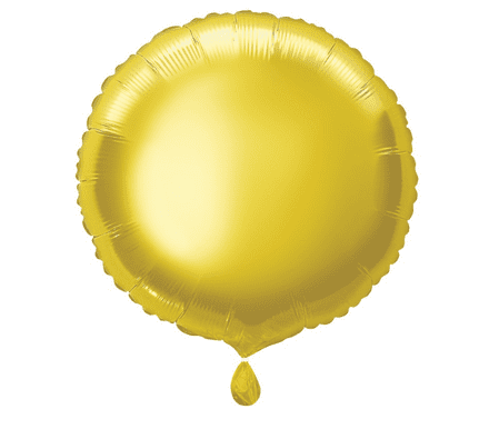 Round Shaped Old Gold Foil Helium Balloon