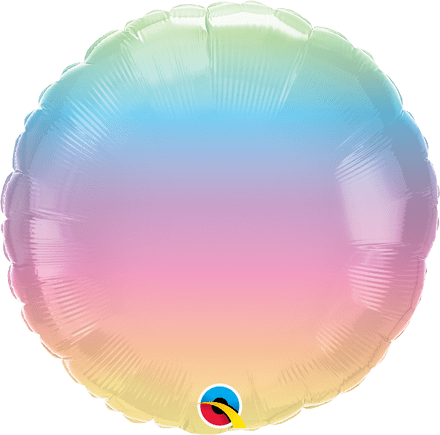 Round Shaped Pastel Ombre Foil Helium Balloon