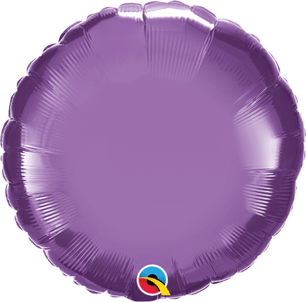 Round Shaped Purple Chrome Foil Helium Balloon