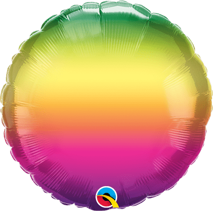 Round Shaped Vibrant Ombre Foil Helium Balloon