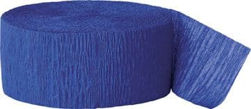 Royal Blue Crepe Paper Streamer Roll 81ft