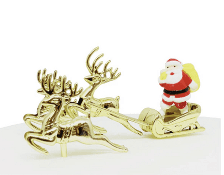 Santa Sleigh Scene Cake Toppers