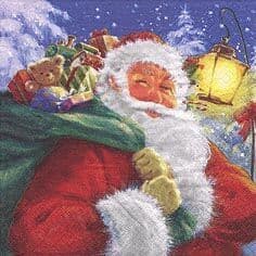 Santa with his Presents Napkins