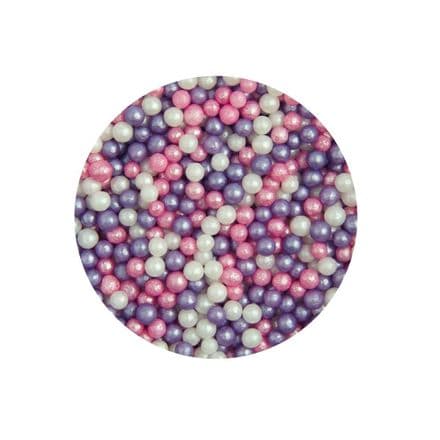 Scrumptious Ice Pink Glitter Pearls 80g