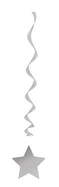 Silver Star Hanging Swirls
